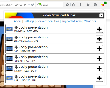Video Downloadhelper Chrome Add On