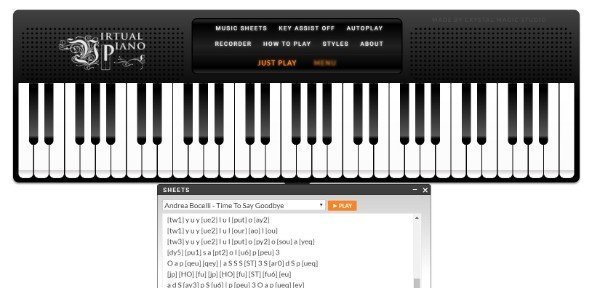 Free virtual piano keyboard online